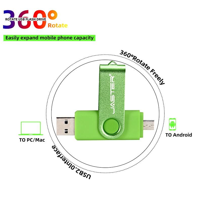 Rotatable Pen drive For Android Micro/PC 64gb/32gb/16gb - Concept Gadgets